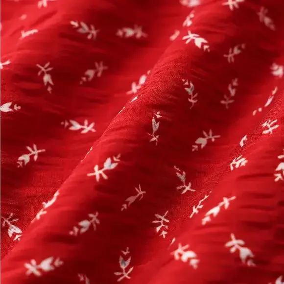 RIHOAS Red Floral V Neck Ruffle Maxi Dress XS - Picture 3 of 4